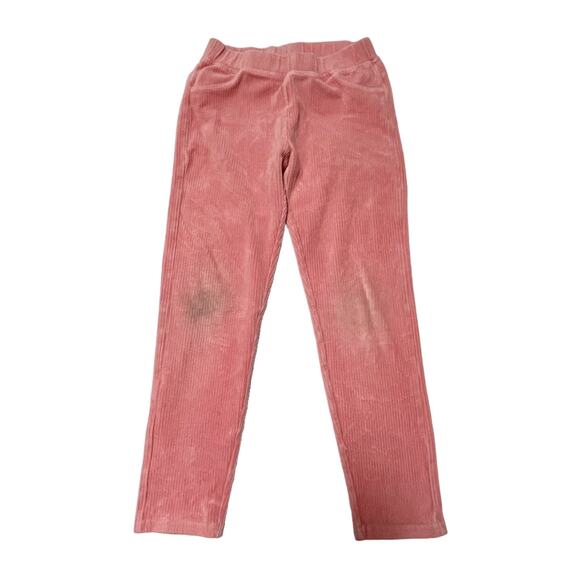 Hanna Andersson Ribbed Velour Slim Pants Size 6/7 - Picture 1 of 5